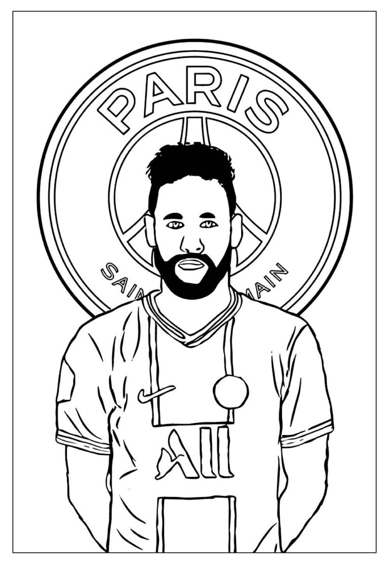 Desenhos de Neymar para Colorir e Pintar - Tudo Para Colorir