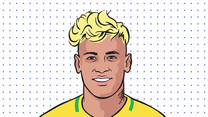 Desenhos de Neymar para colorir