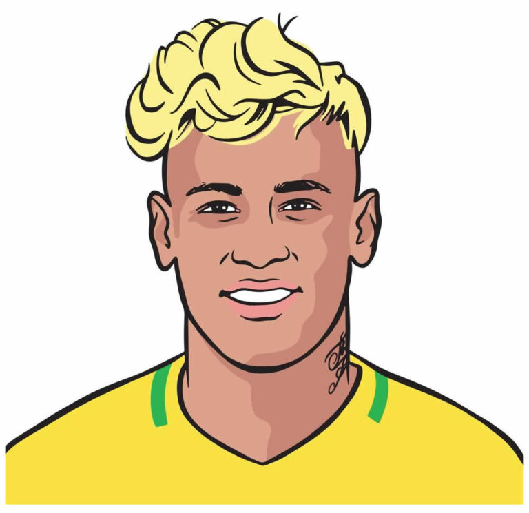 Desenhos de Neymar para Colorir e Pintar - Tudo Para Colorir