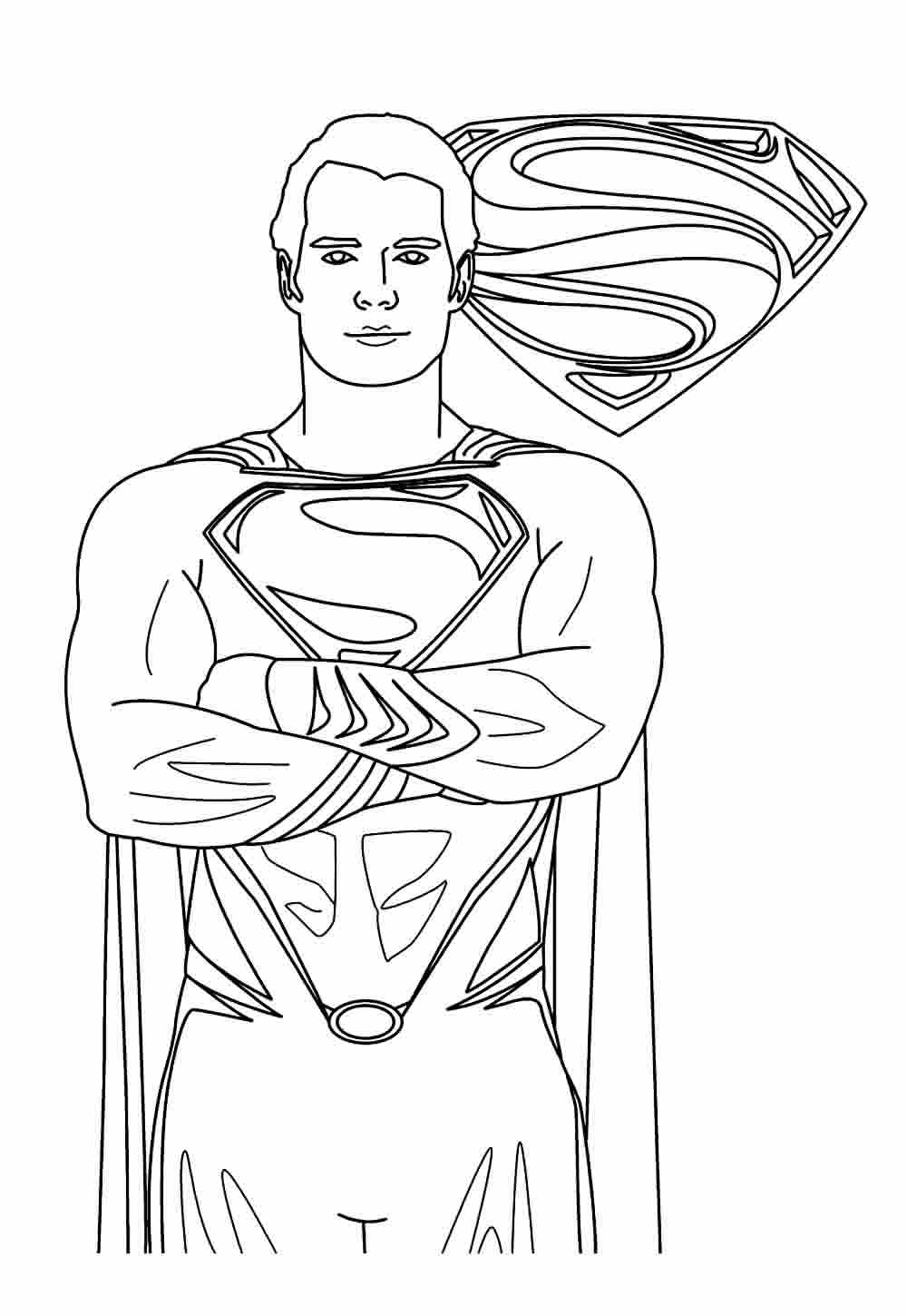 Desenho para pintar do Super-Homem