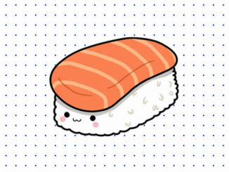 Desenho de Sushi para Colorir