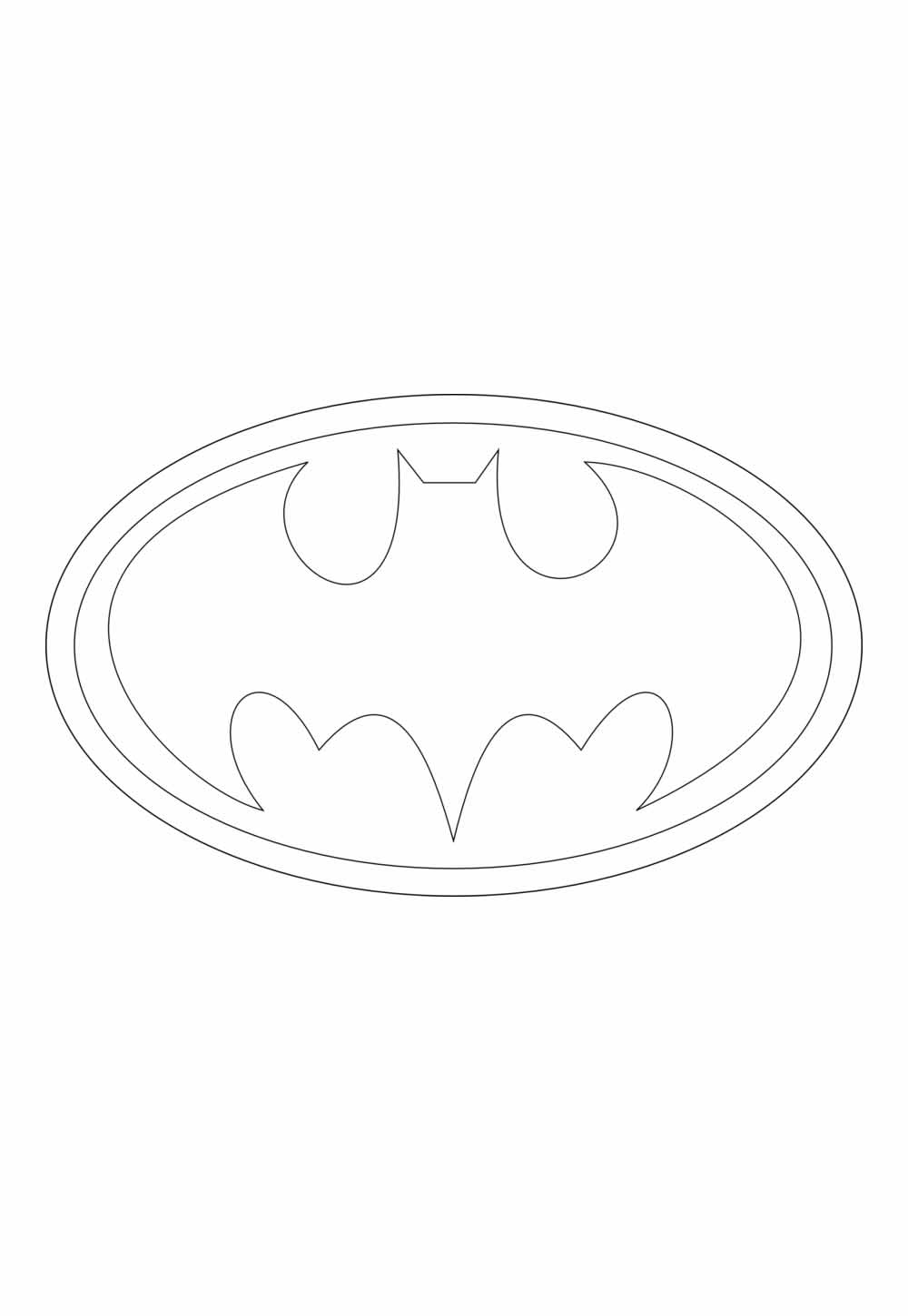 Desenho do Logo do Batman para colorir