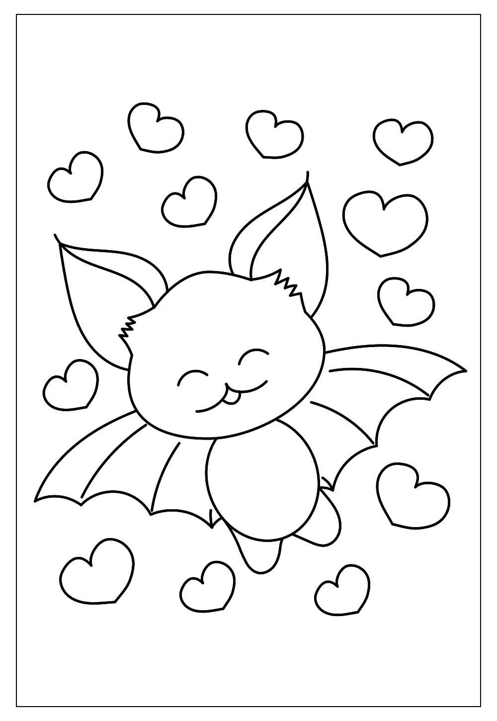 Desenho de Morcego para colorir