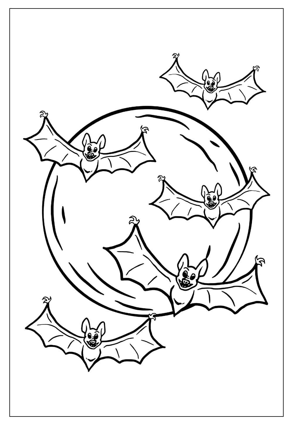 Desenho de Morcegos para pintar