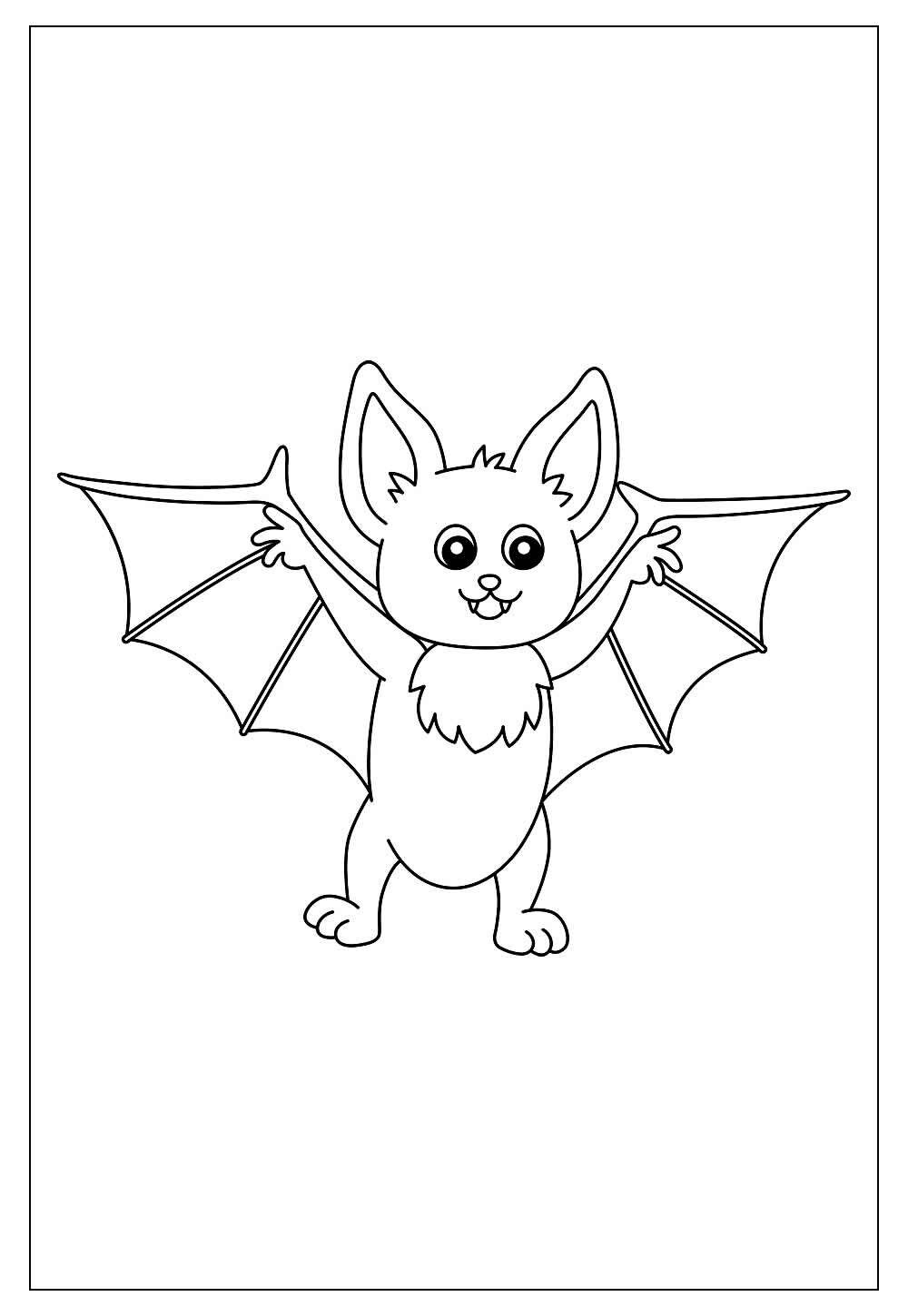Desenho de Morcego para pintar