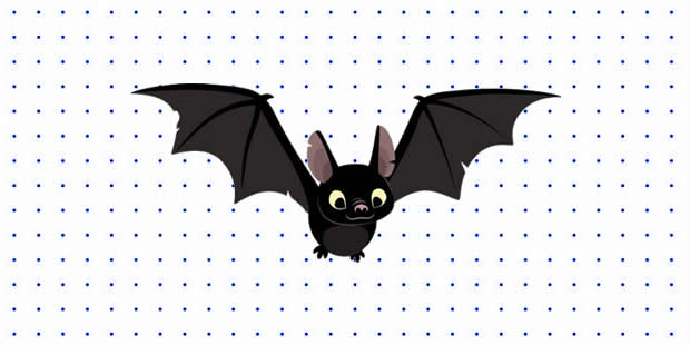 Desenhos de Morcego para pintar