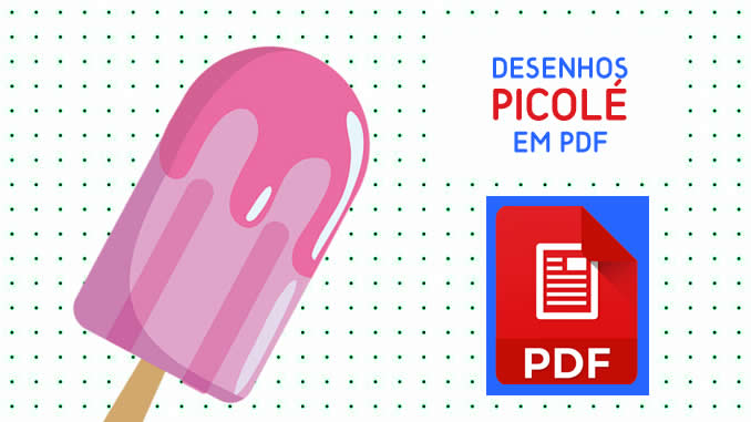 Desenhos de Picolé para colorir em PDF