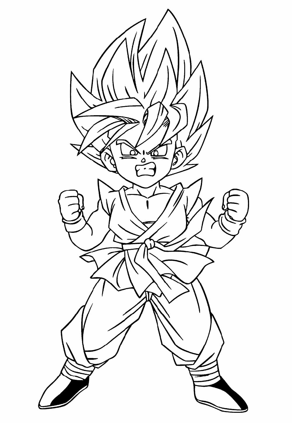 Desenhos de Goku para colorir e imprimir, desenho goku para pintar