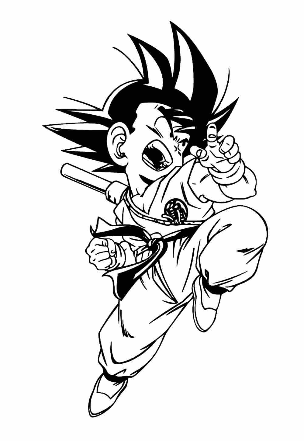 Goku para pintar e colorir