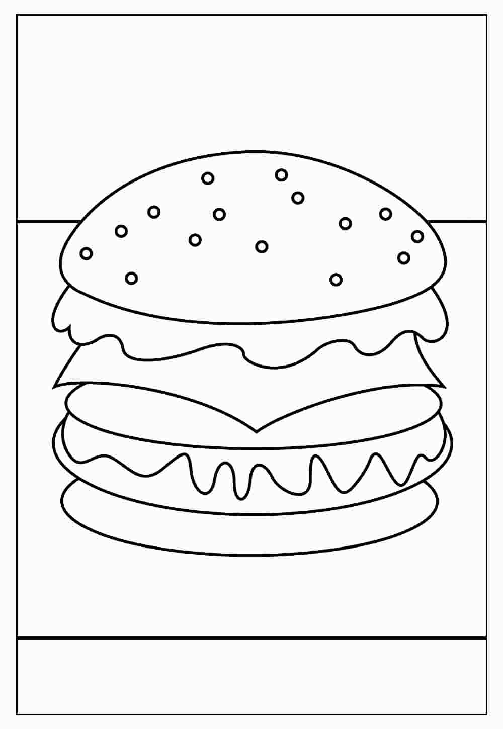 Desenho de Hambúrguer para colorir