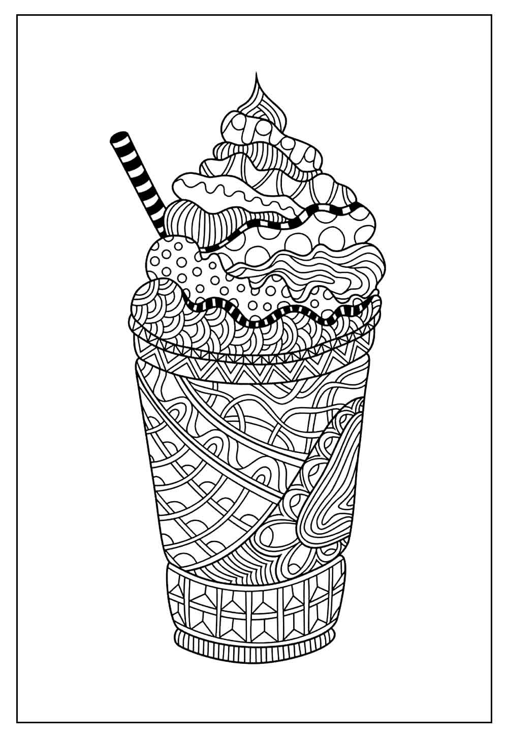 Desenho de Milkshake para colorir