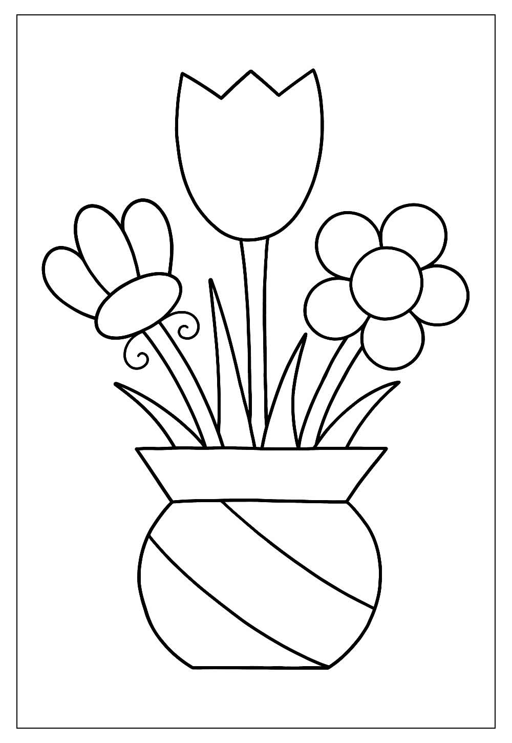 Desenho de Vaso de Flores