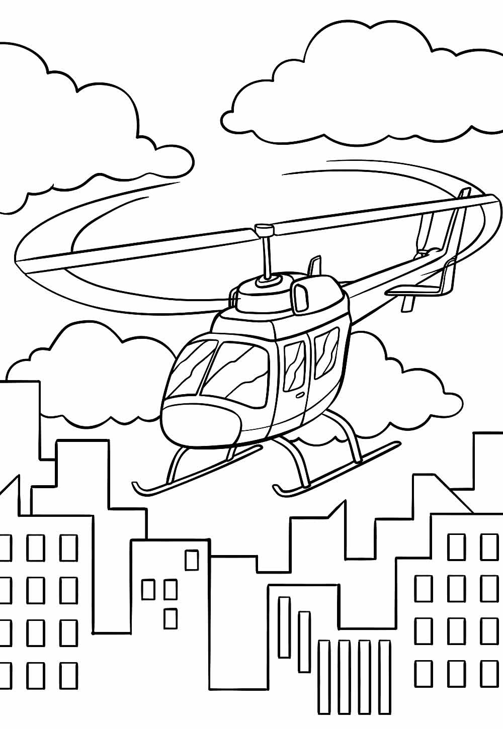 Desenho de Helicóptero para colorir