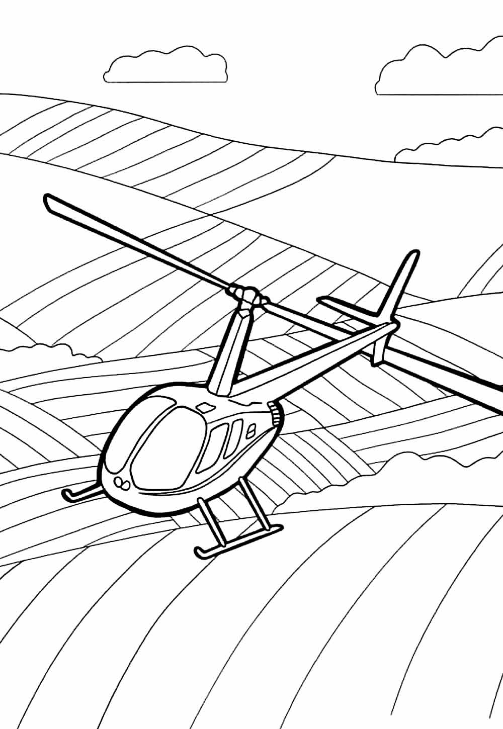 Desenho para colorir de Helicóptero