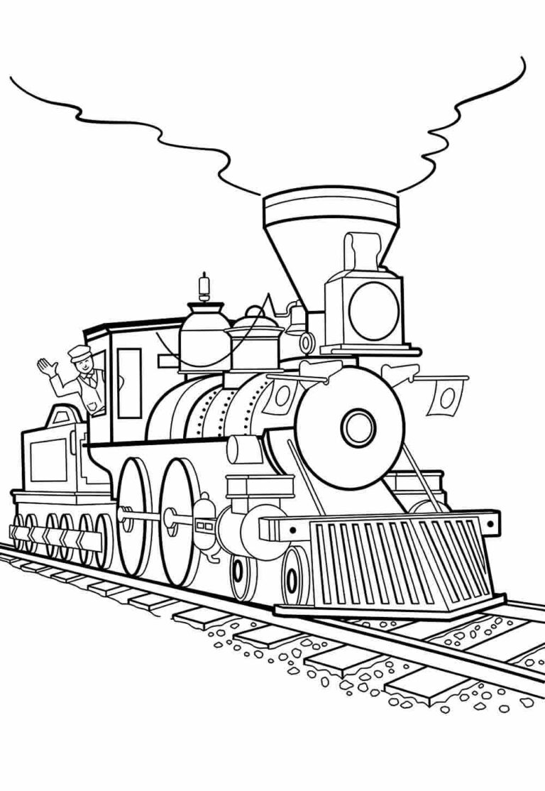 Desenhos de Trem para Colorir e Imprimir - Tudo Para Colorir