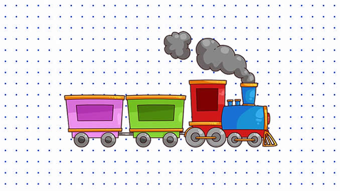 Desenhos de Trem para colorir