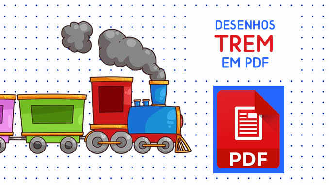 Desenhos de Trem para colorir em PDF