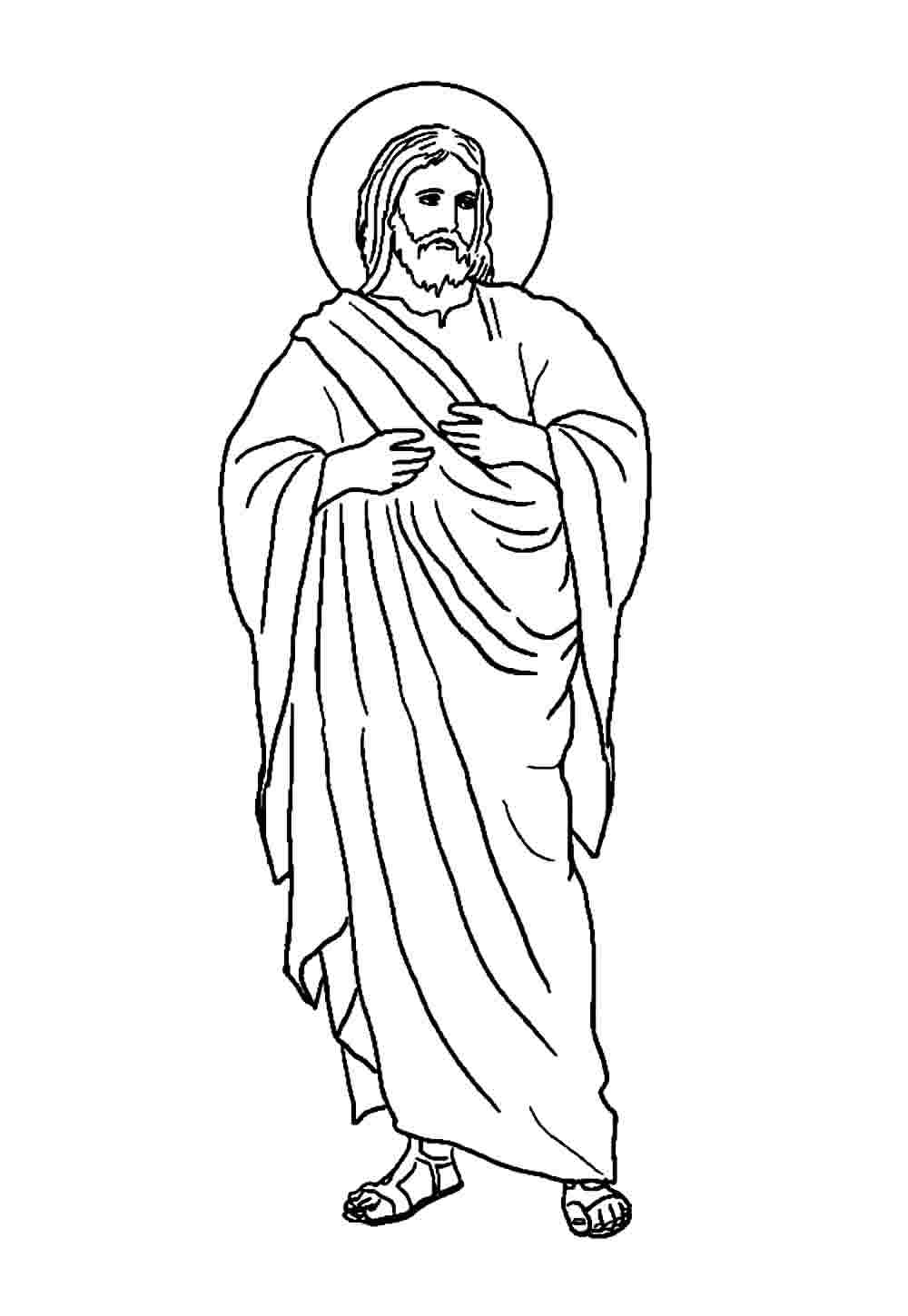 Desenho de Jesus Cristo para colorir
