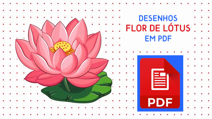 Desenhos da Flor de Lótus para Colorir em PDF