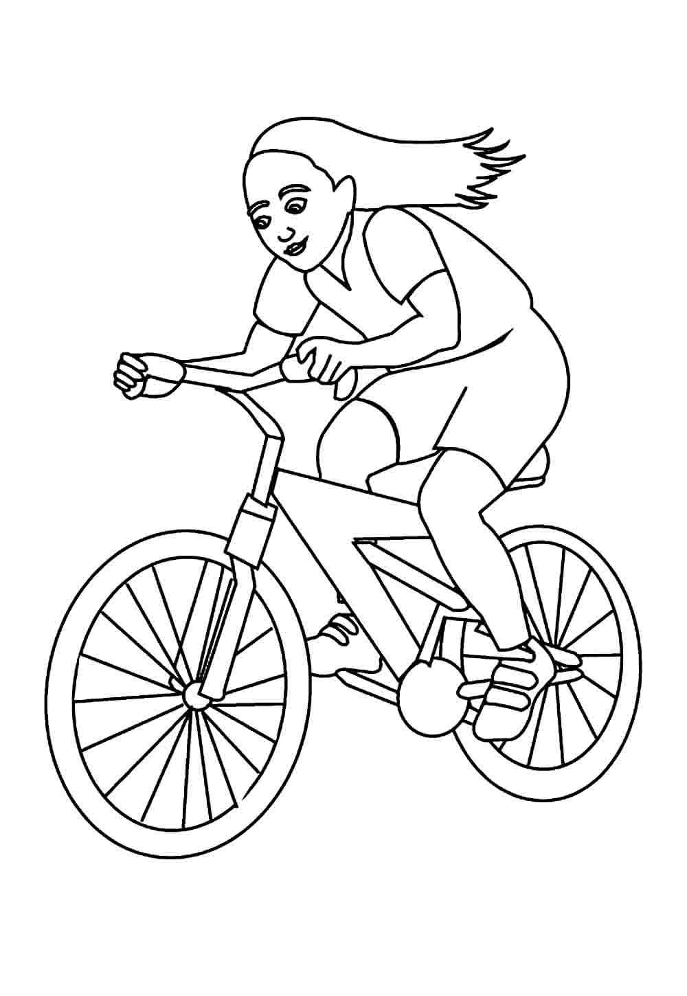 Desenho de Bicicleta para Imprimir e Pintar