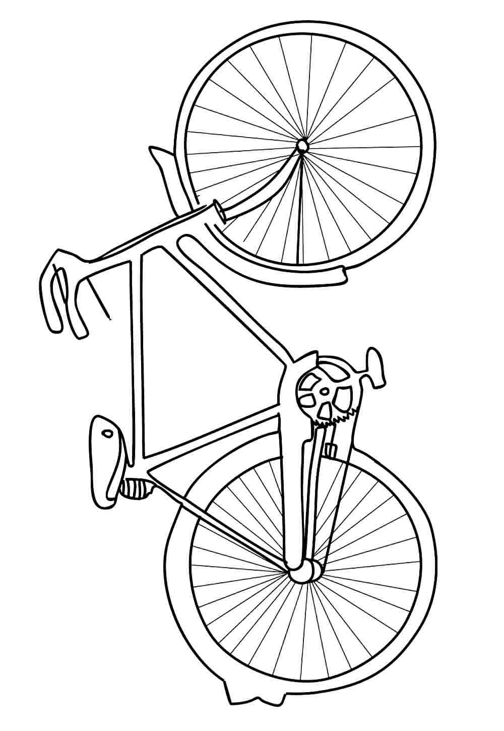 Desenhos de Bicicleta para Colorir e Pintar