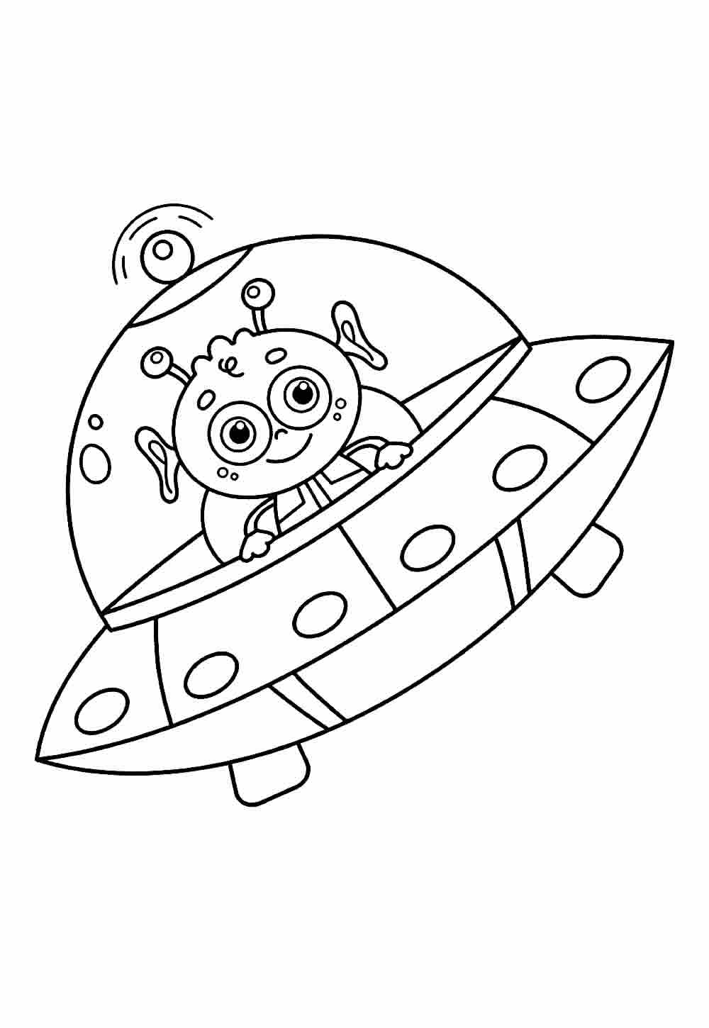 Desenho para pintar de ET - Disco Voador