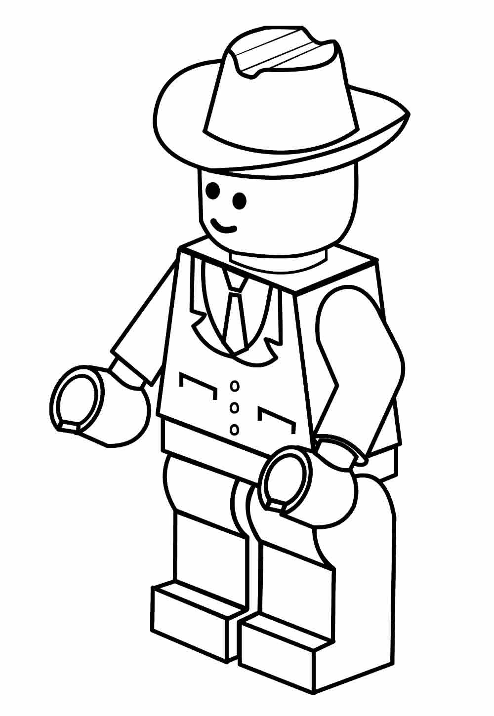 Lego para Colorir - Cowboy
