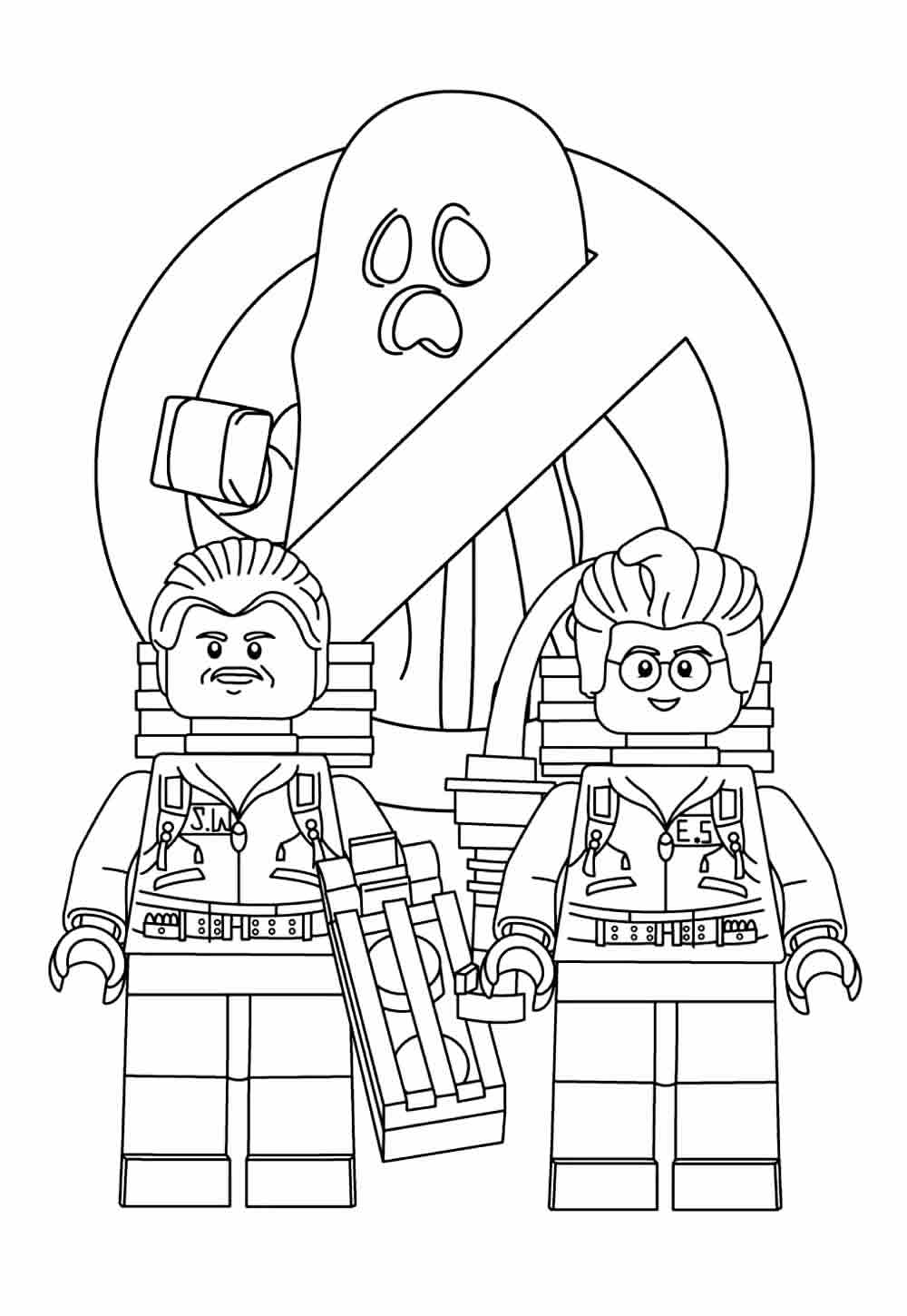 Desenho de Caça-Fantasmas Lego para colorir