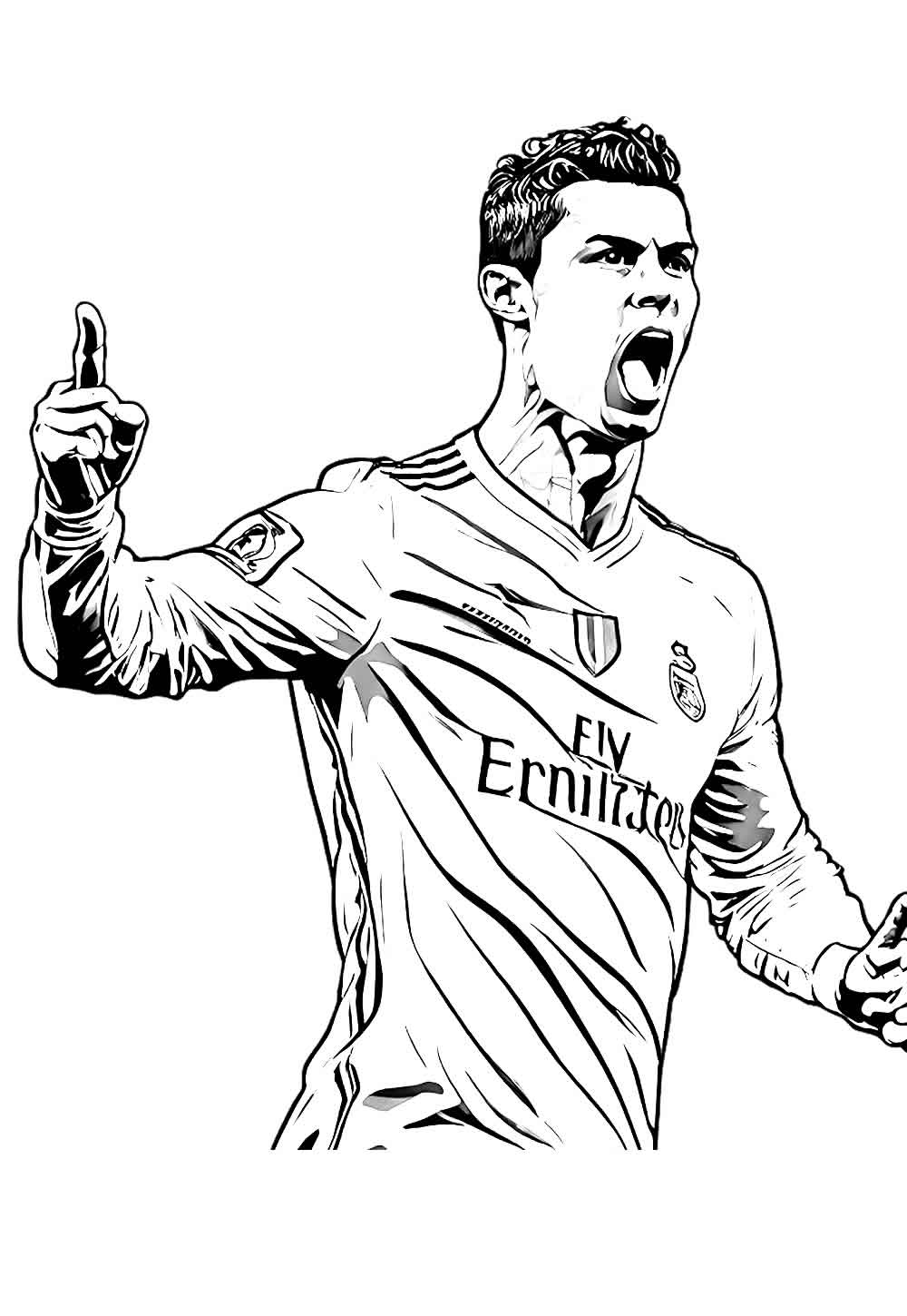 Desenhos Cristiano Ronaldo para pintar
