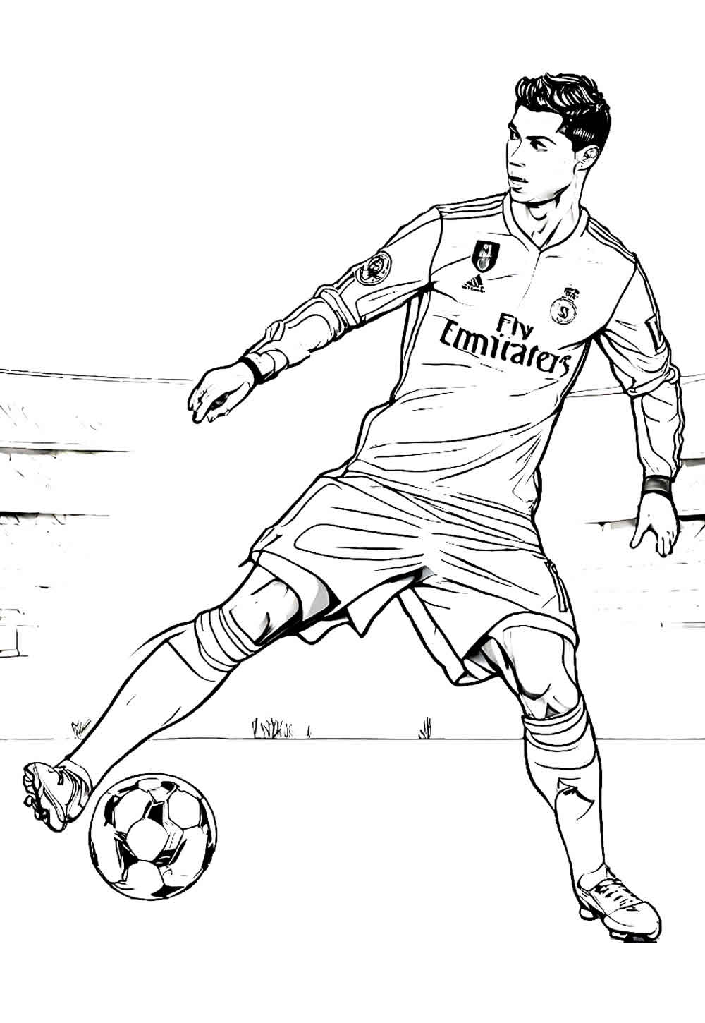 Cristiano Ronaldo para colorir