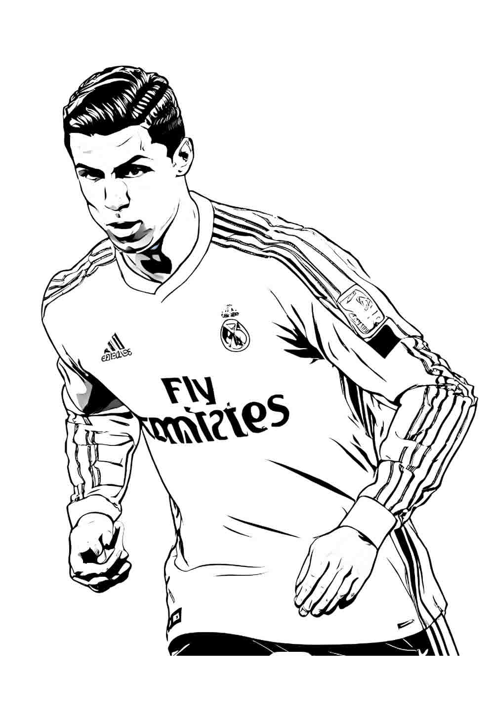 Desenho Cristiano Ronaldo para colorir