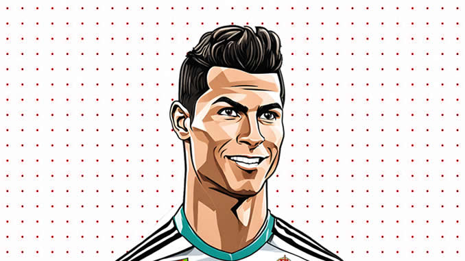 Desenhos de Cristiano Ronaldo para colorir