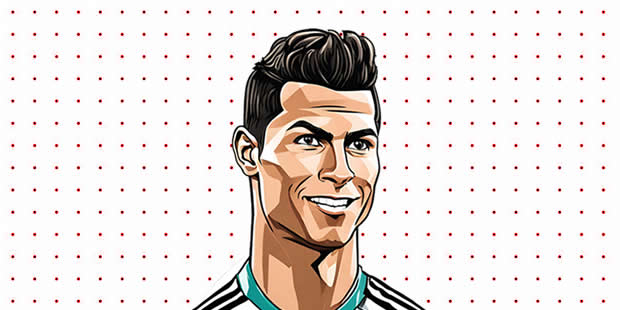 Desenhos de Cristiano Ronaldo para pintar