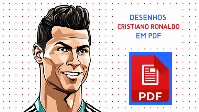 Desenhos de Cristiano Ronaldo para colorir em PDF