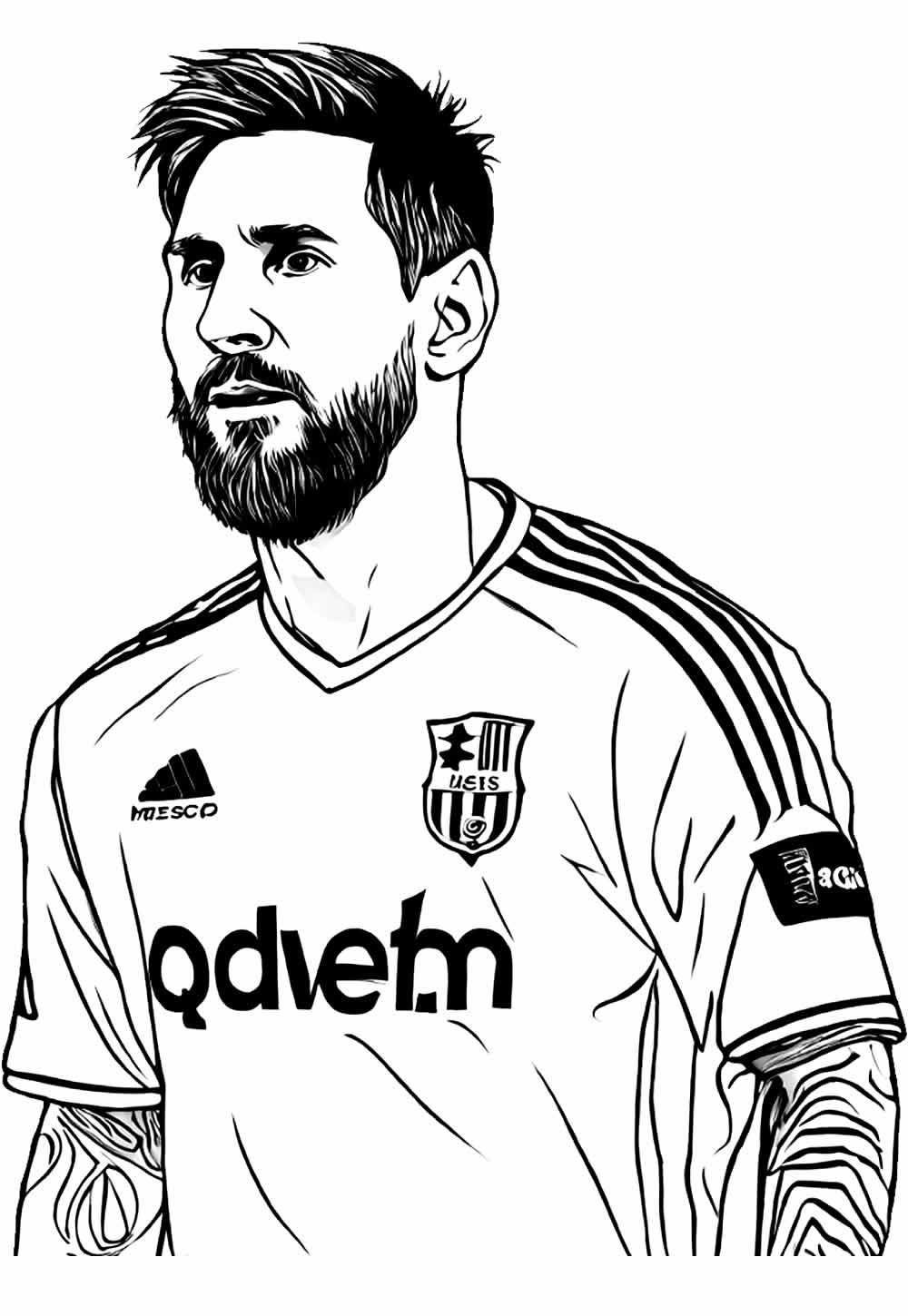 Desenho do Messi para colorir