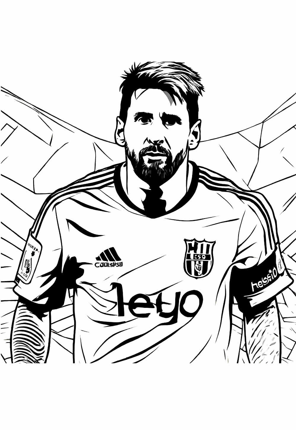 Messi para colorir e pintar