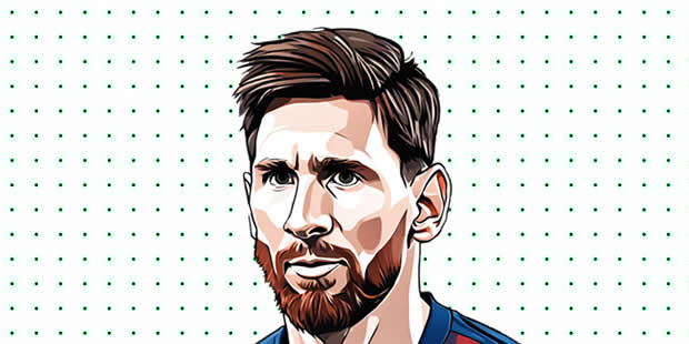 Desenhos do Messi para pintar