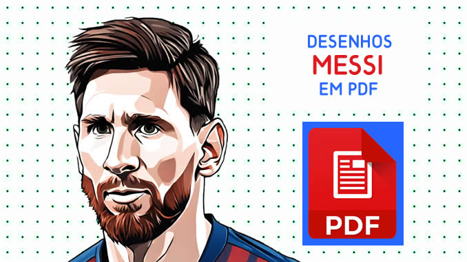 Desenhos do Messi para colorir em PDF