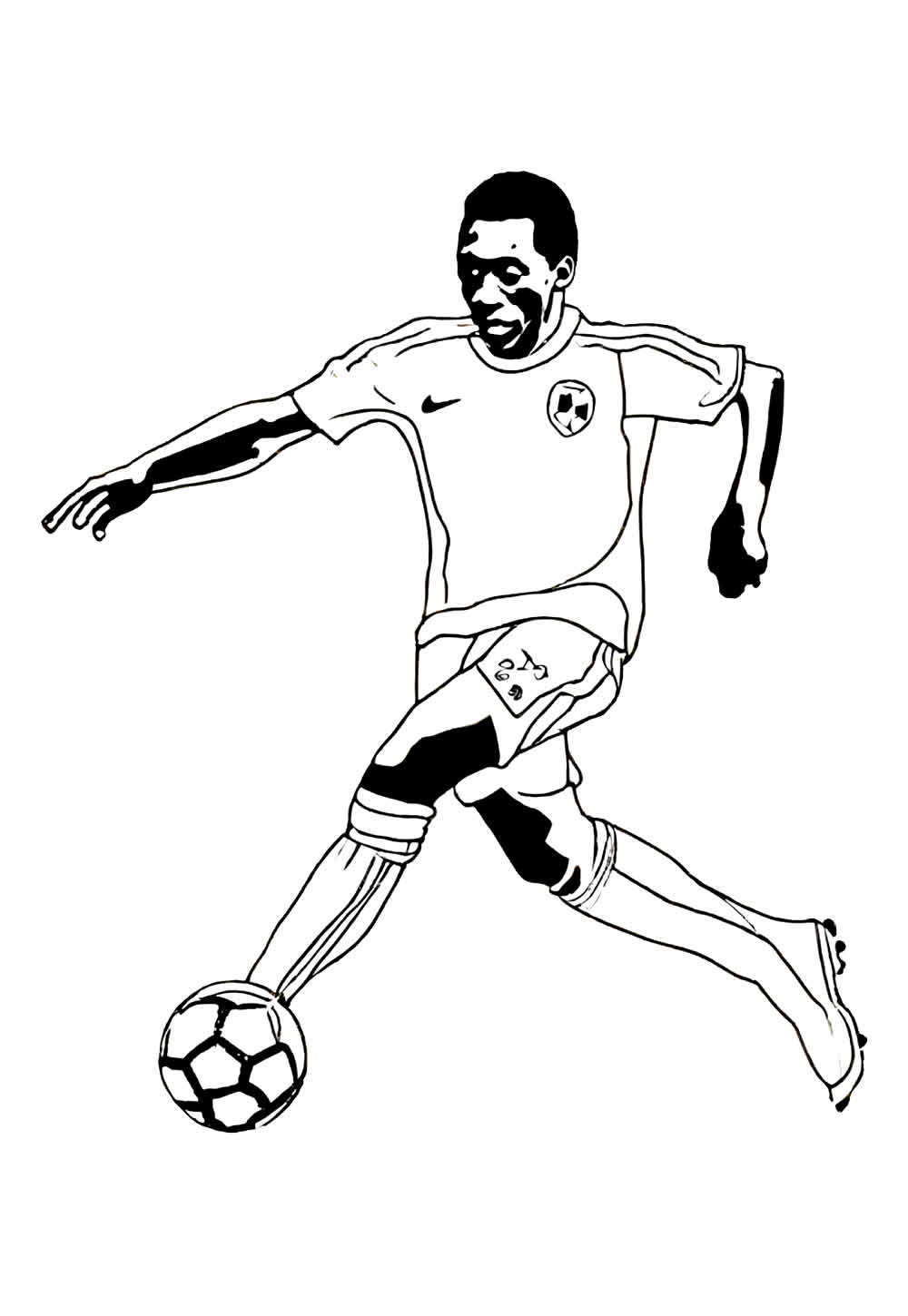 Desenho para pintar - Jogador de Futebol