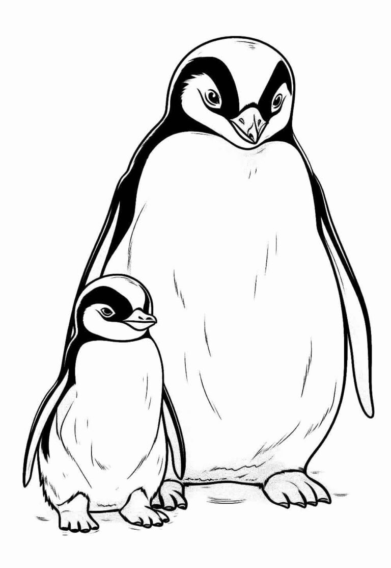 Desenhos de Pinguins para Colorir e Pintar - Tudo Para Colorir