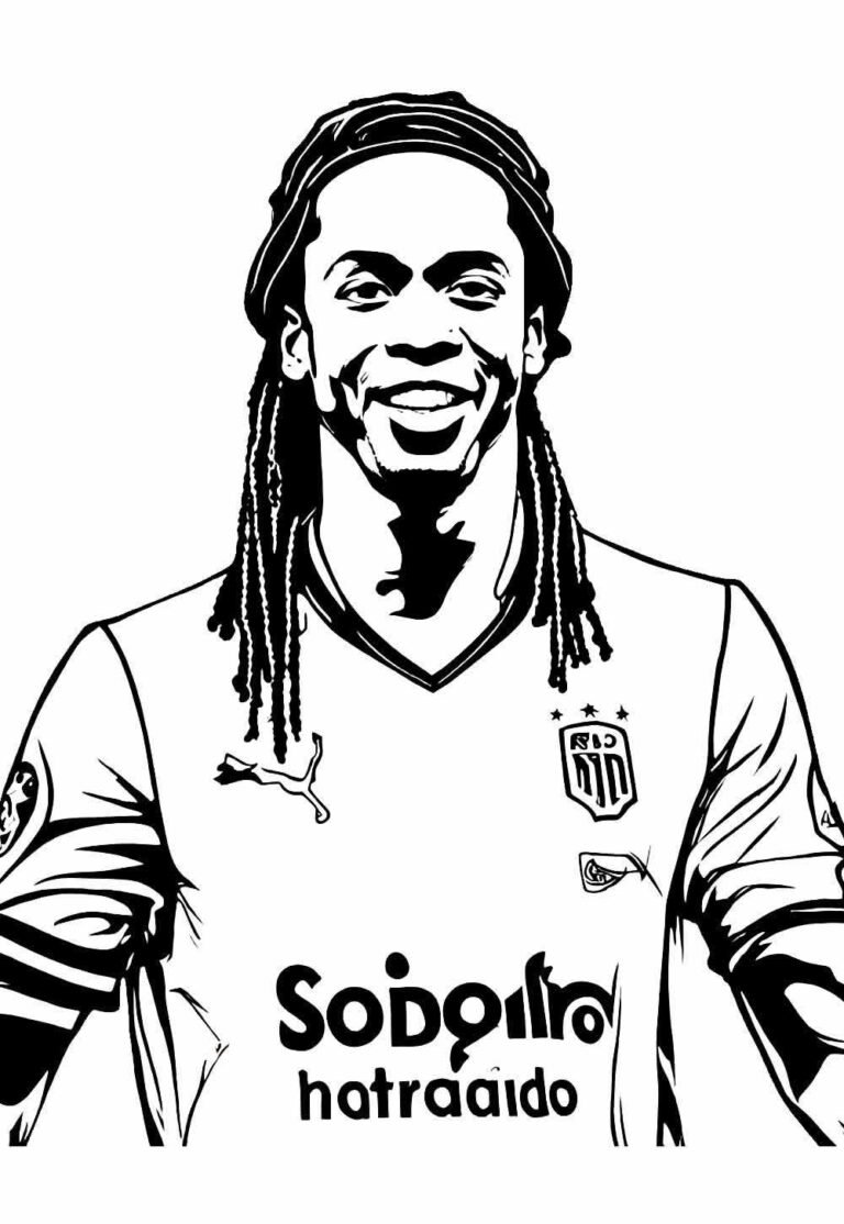 Desenhos do Ronaldinho Gaúcho para Colorir - Tudo Para Colorir