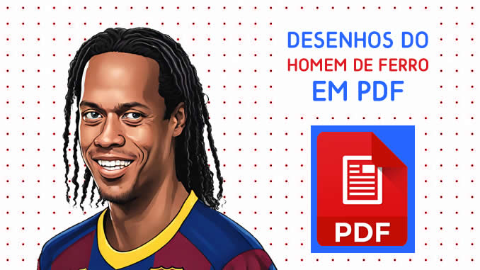 Desenhos do Ronaldinho Gaúcho para colorir em PDF