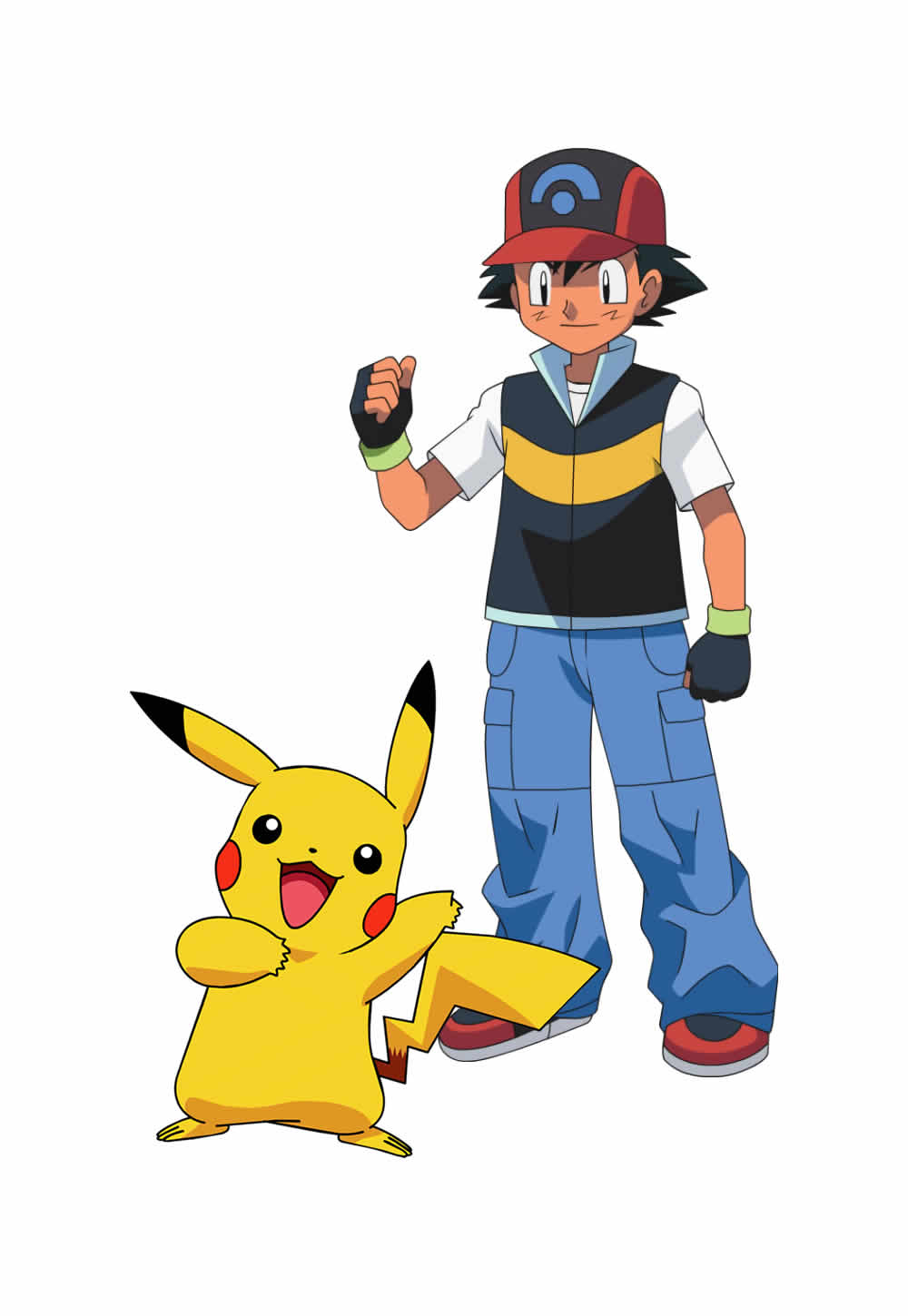 Imagem de Ash e Pikachu para imprimir