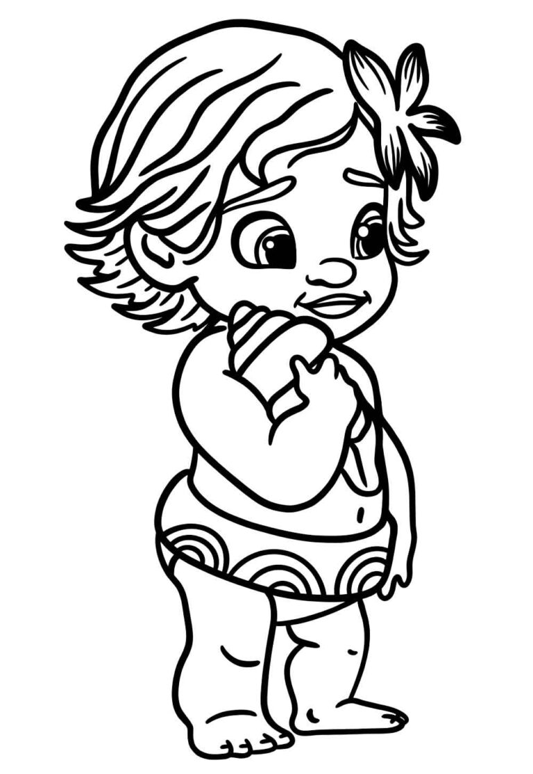 Desenhos da Moana Baby para Colorir - Tudo Para Colorir