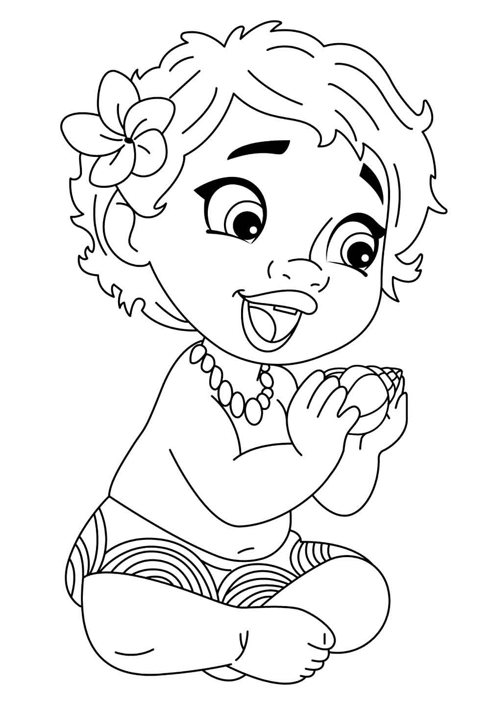 Desenhos de Moana Baby para Colorir