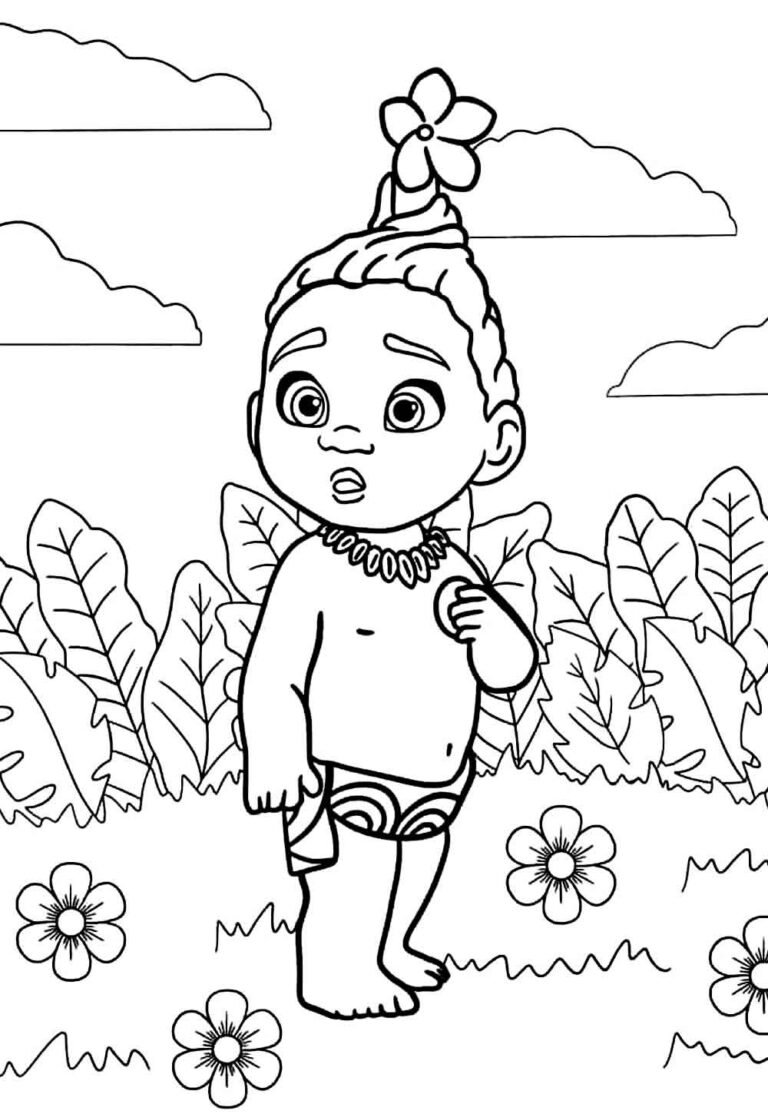 Desenhos da Moana Baby para Colorir - Tudo Para Colorir