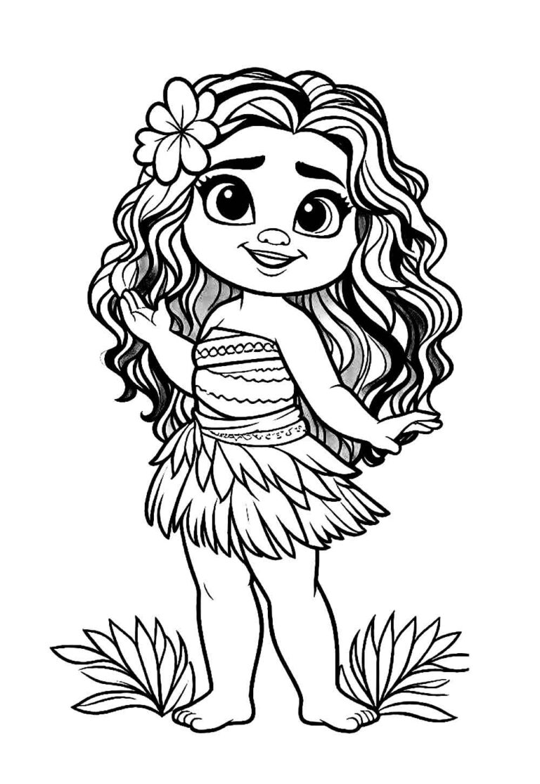 Desenhos da Moana Baby para Colorir - Tudo Para Colorir