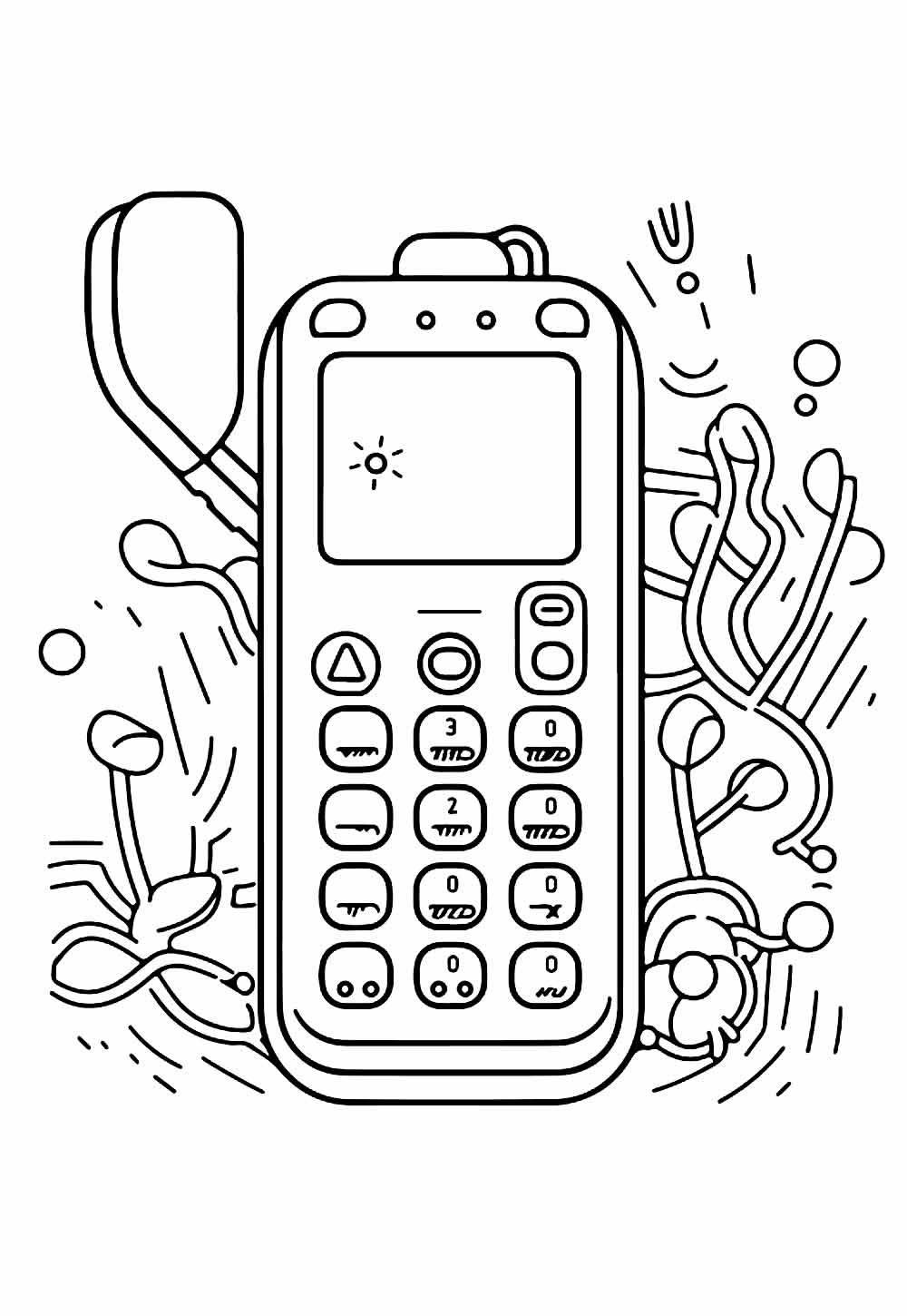 Pintar desenho de telefone