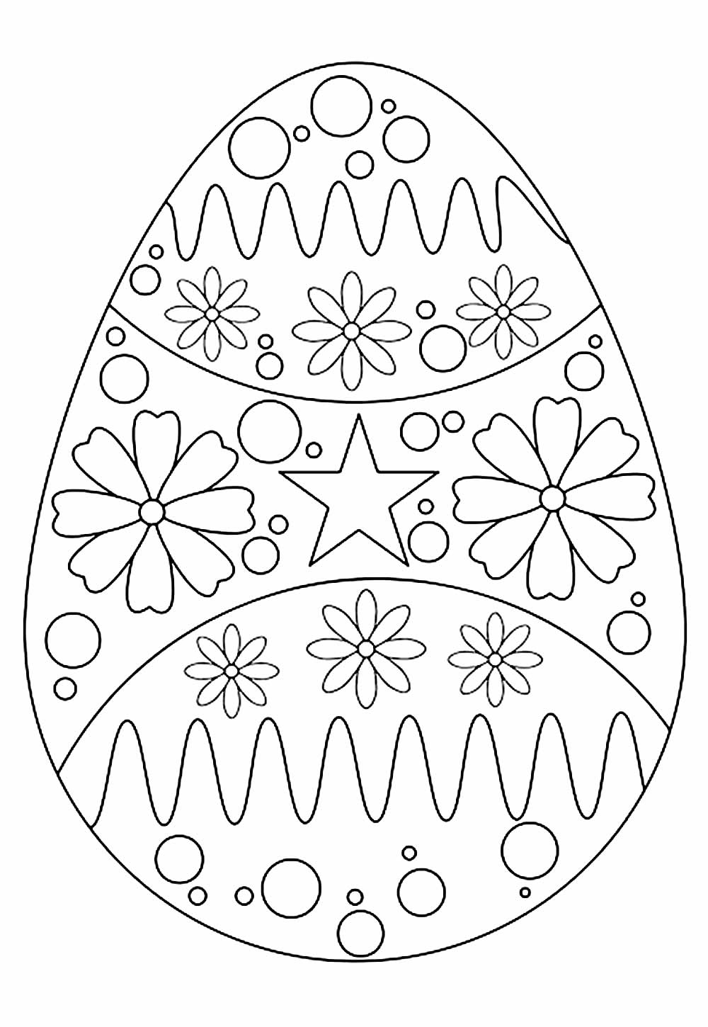 Desenho de Ovo de Páscoa para colorir