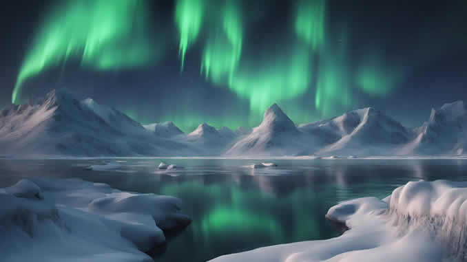 Uma linda aurora boreal